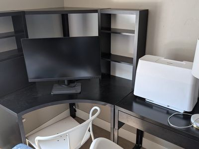 ikea corner desk hutch and additional desk