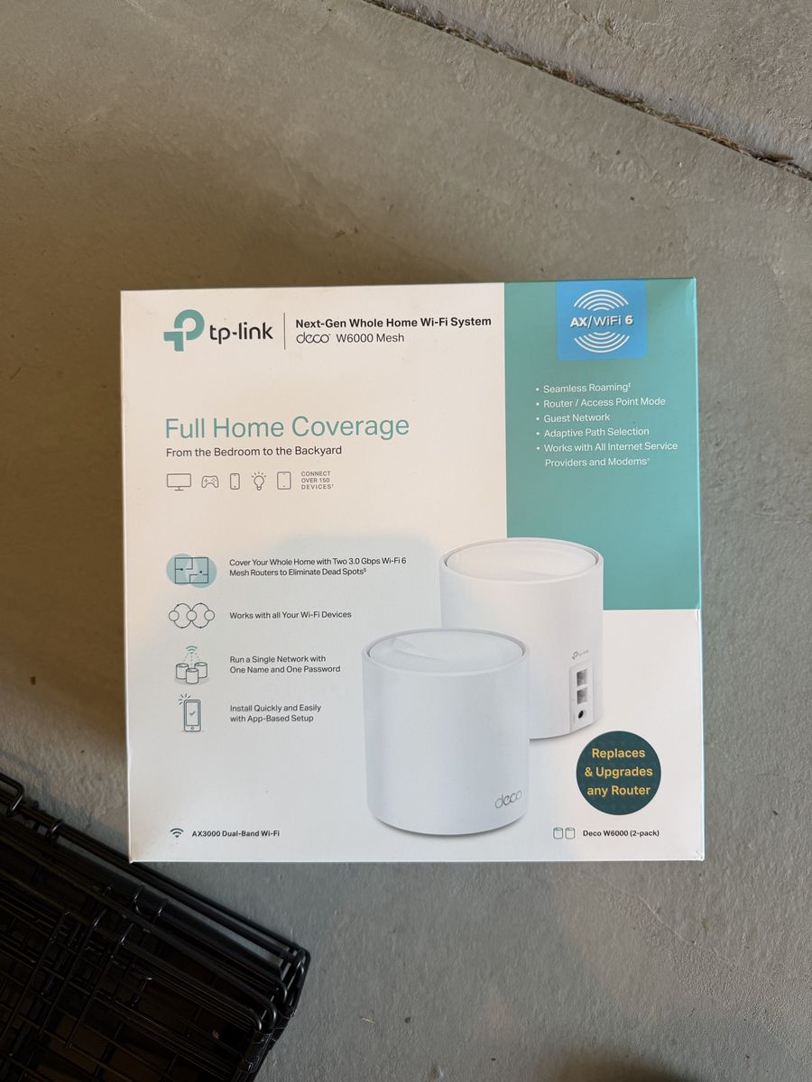 TP-Link Deco W6000 AX3000 Whole Home Mesh Wi-Fi 6 System (2-pack)