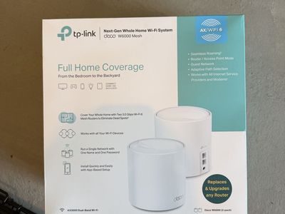 TP-Link Deco W6000 AX3000 Whole Home Mesh Wi-Fi 6 System (2-pack)