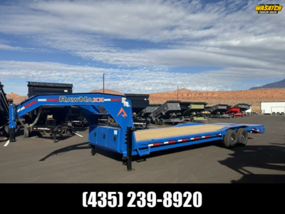 RawMaxx 8.5X26 14K LDX GN SINGLE WHEEL EQUIPMENT HAULER Flatbed Trailer