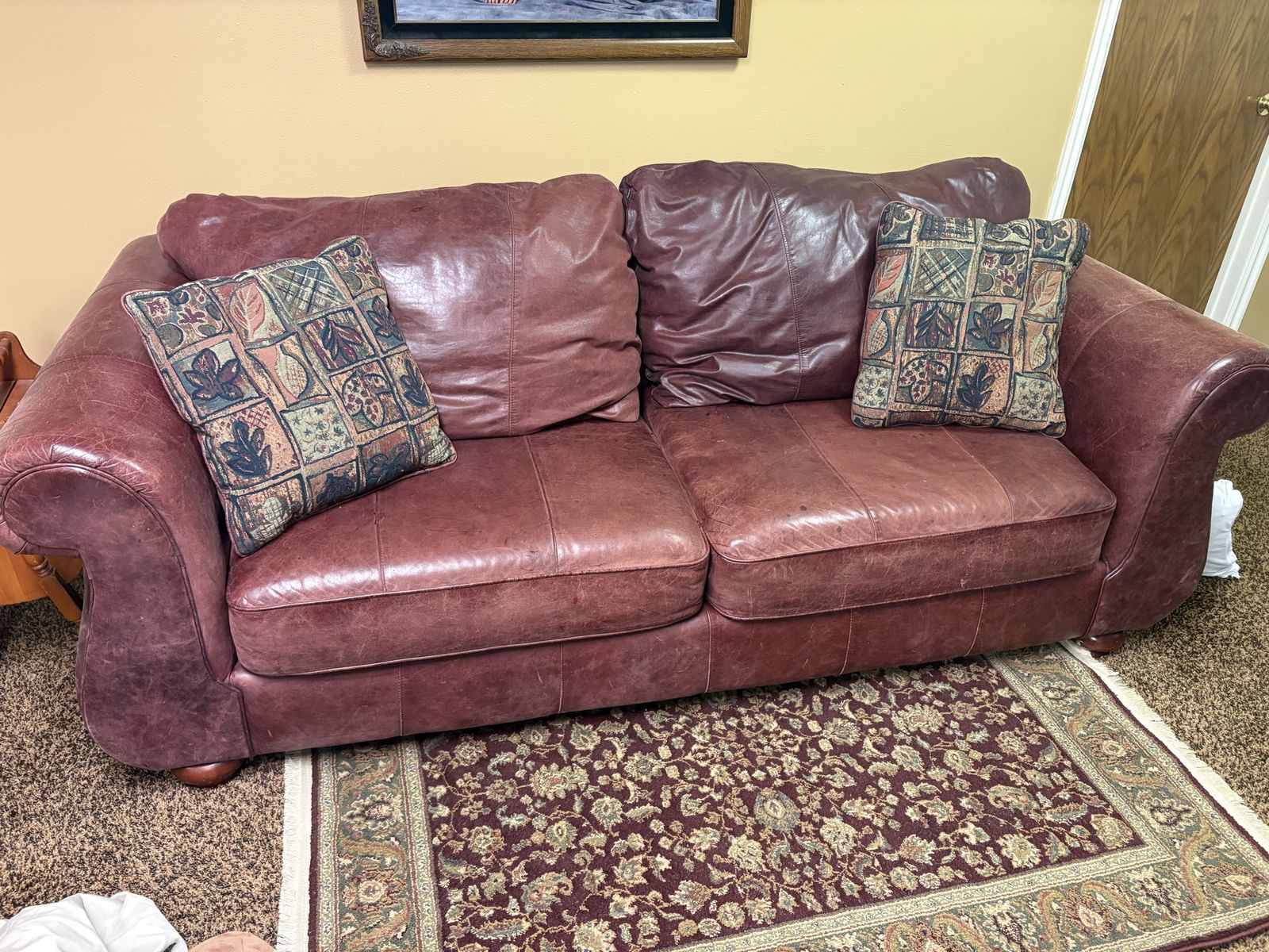 Leather Couch and Loveseat