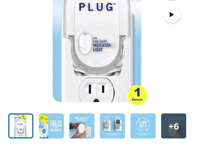Febreze Fade Defy Plug Air Freshener Scented Oil Warmer Single Device New