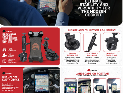 iPad Yoke and Suction Cup holder