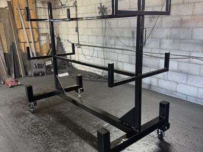 Heavy-Duty Steel Rack on Wheels