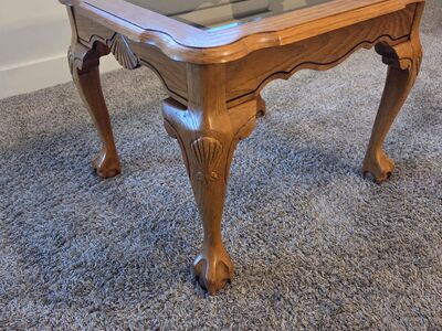 Antique claw foot side table