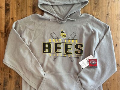 Salt Lake Bees Minor League Baseball Gray ComfortWash (Hanes) Hoodie - Size Large