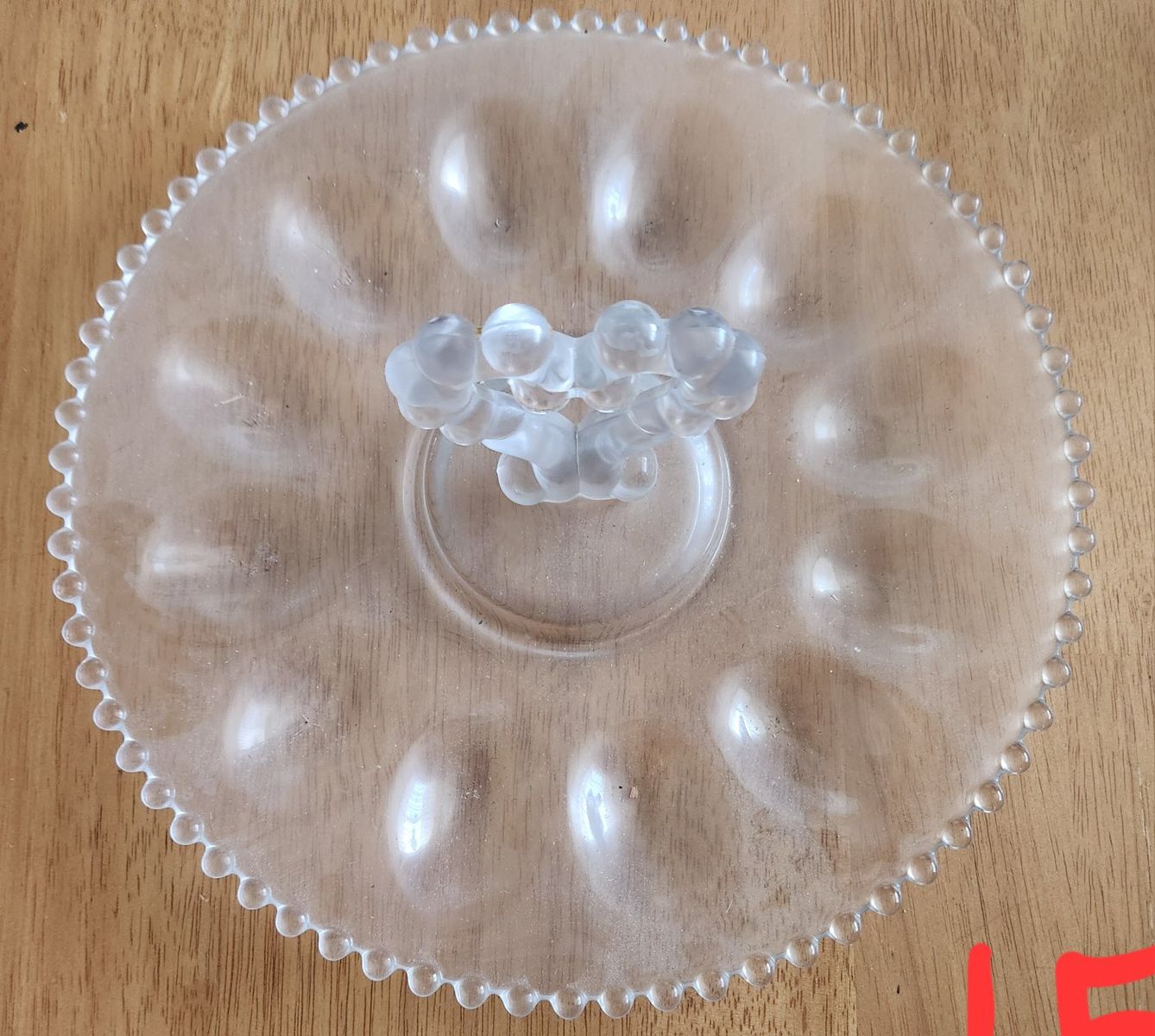 Imperial Glass Candlewick, deviled egg & relish