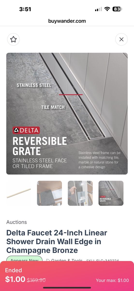 Shower drain wall edge