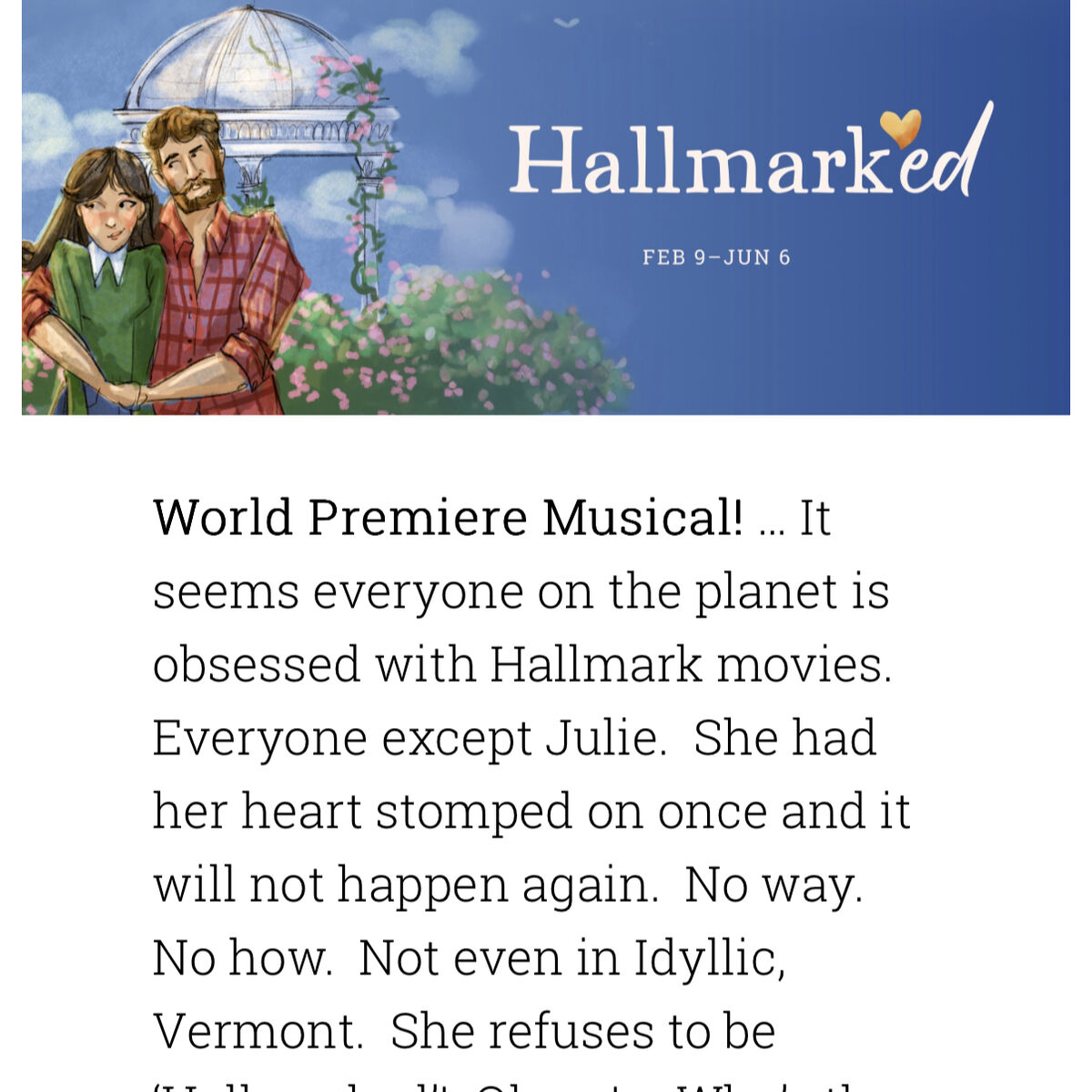 $40 Two Tickets To HCT's Hallmarked Today