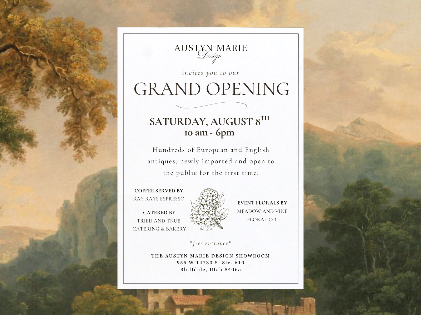 Austyn Marie Design | European & English Antiques, Furniture, Home Décor | Grand Opening Aug 8 | Bluffdale UT