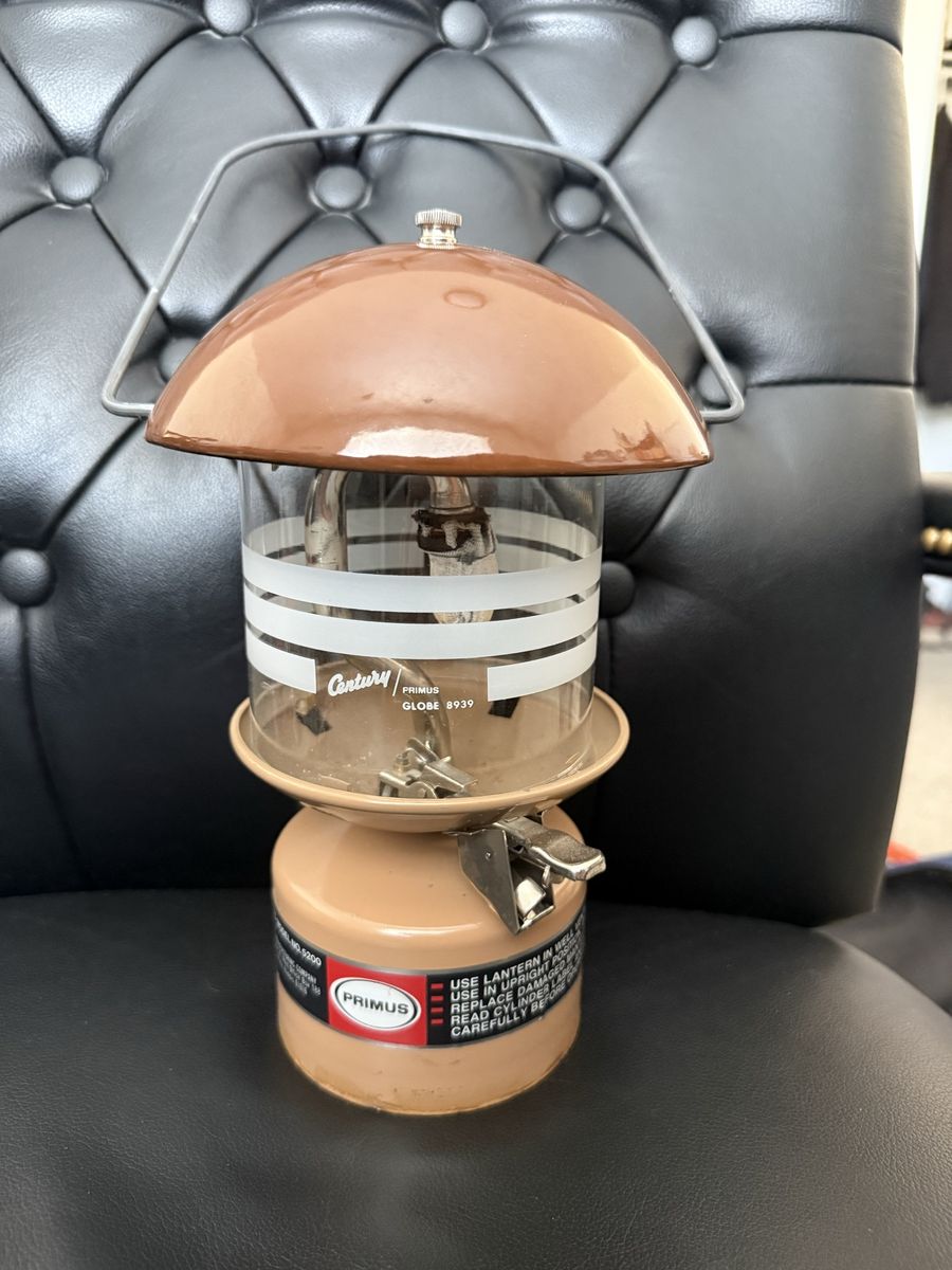 Vintage Century Primus Propane Camping Lantern Model 5200 with Globe 8939