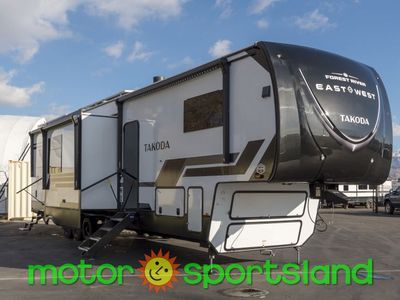 2026 Forest River Takoda 397TH Toy Hauler Garage Rear Living Room