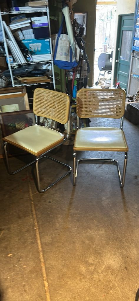 2 VTG Marcel Breuer Casca Cantilever Chairs