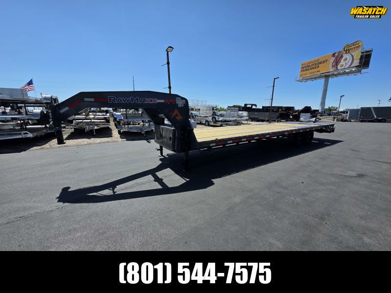 2026 RawMaxx 30' FDXS Gooseneck WHD Equipment Flatbed Trailer