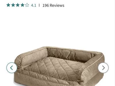 Orvis ComfortFill-Eco Deluxe Dog Bed - Brown Tweed, Size Medium (Washable, Recycled Fill)