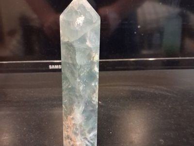 Green Fluorite Crystal Tower Obelisk