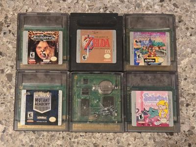 Nintendo Gameboy Color game bundle including Zelda Linds Awakening Dx! trades considered!~
