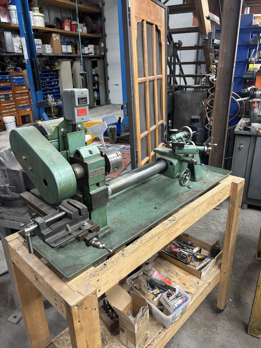 Hamilton metal lathe with tooling