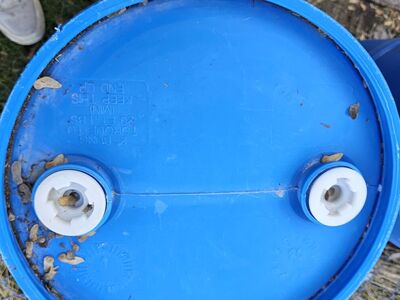 55-Gallon Plastic Water Barrels