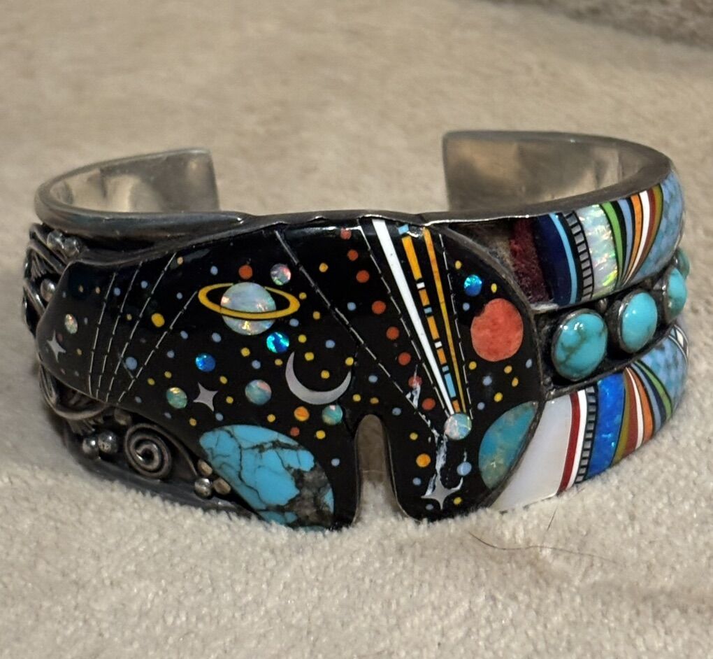 Multi-Stone Channel/Mosaic Inlay Vintage Braclet