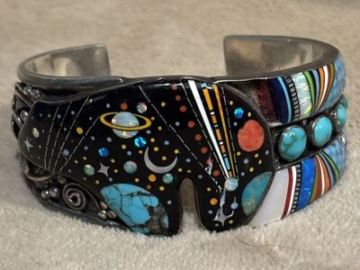 Multi-Stone Channel/Mosaic Inlay Vintage Braclet