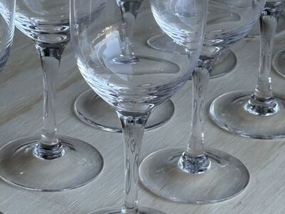 Platinum Rimmed Crystal Glasses - 9x