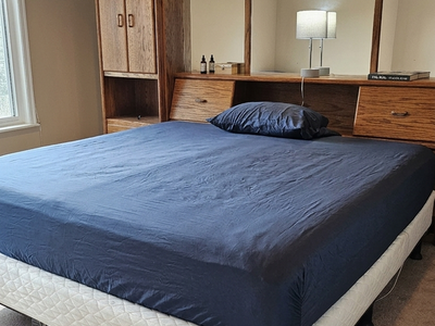 King Size Bedroom Wall Unit + Bed Frame — Must See