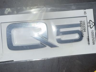 Audi Q5 OEM Rear Liftgate Emblem Badge - Chrome Finish, Brand New