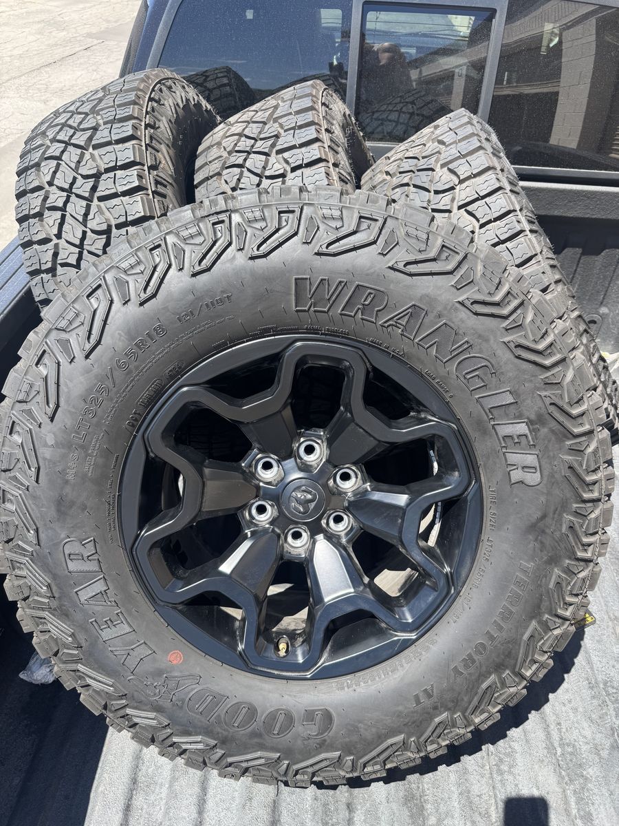 2025 Ram 1500 RHO OEM Wheels & Goodyear 35” Tires – Less Than 1,000 Miles