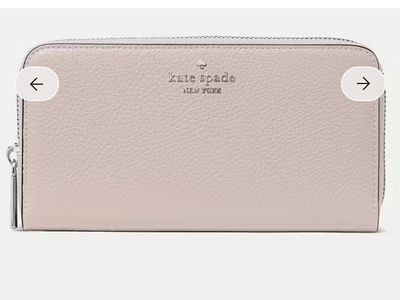 Kate Spade women’s Wallet - Pale Pink, Zip-Around Leather