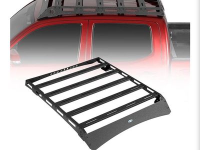 Hooke Road Tacoma Roof Rack: Carbon Steel, Textured Black, Wind Deflector, E-Coat Finish