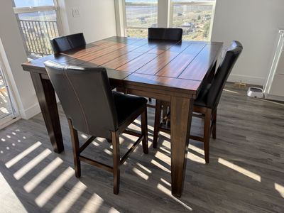 Dining room table and chairs