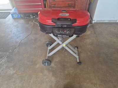 Coleman RoadTrip LXE Propane Grill - Portable & Folding Stand - Red