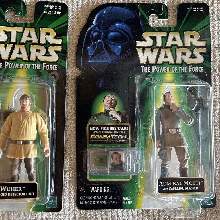 90’s Star Wars The Power of the Force Admiral Motti Action Figures w/ Imperial Blaster Green Card 1999