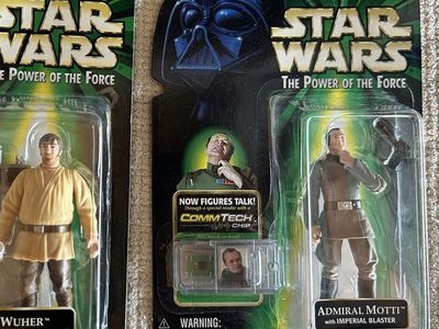 90’s Star Wars The Power of the Force Admiral Motti Action Figures w/ Imperial Blaster Green Card 1999