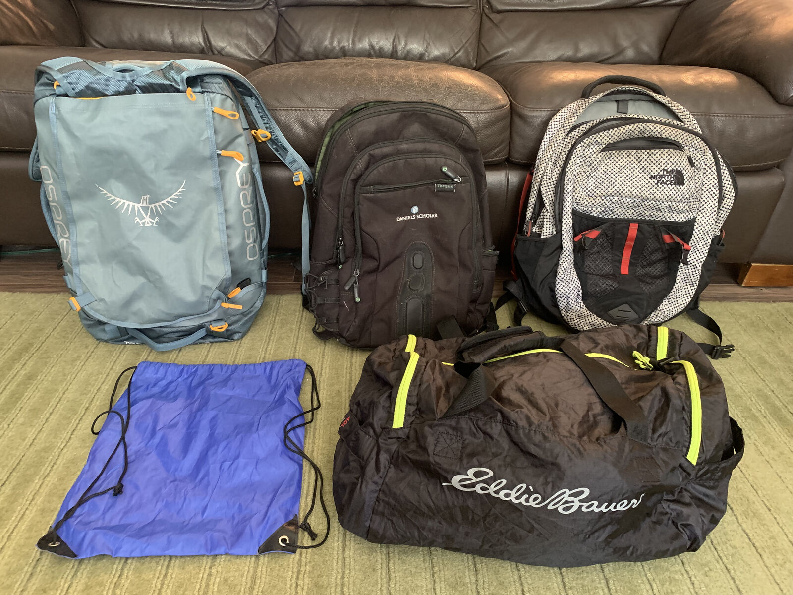 backpacks/duffle/sling bag