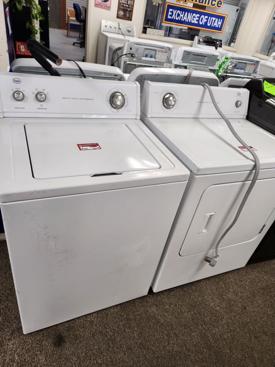 NICE ROPER TOPLOAD WASHER AND ELECTRIC DRYER SET!