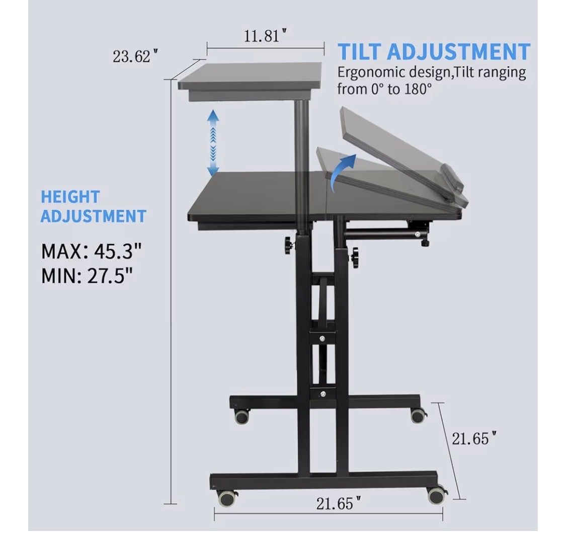 [SOLD] Manual Raise Adjustable Standing Desk