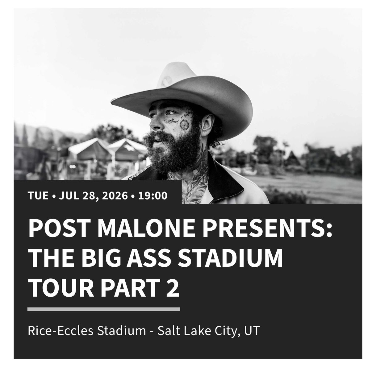 Post Malone Big Ass Tour