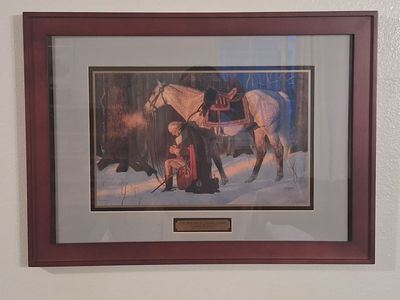 Framed Art: The Prayer at Valley Forge by Arnold Friberg