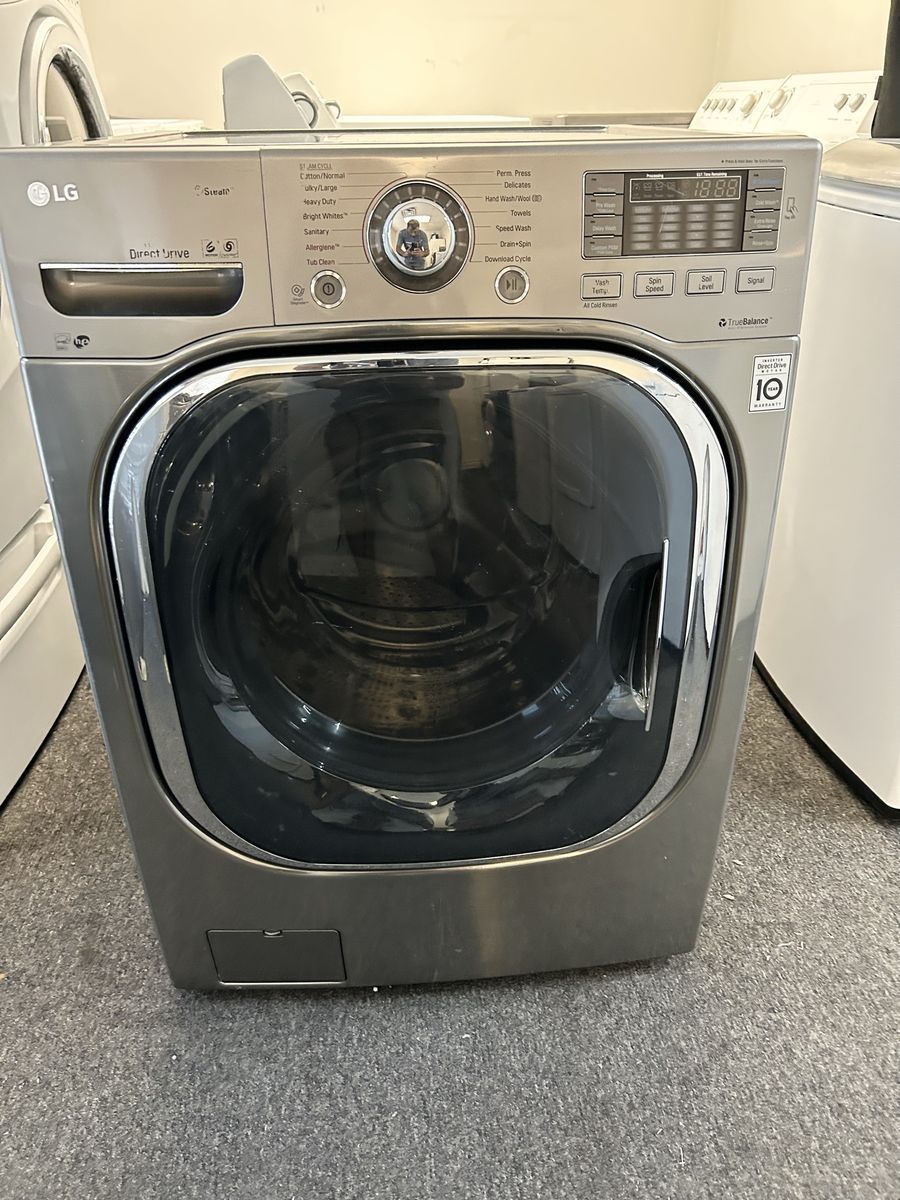 LG stainless 4.5 cu ft capacity washing machine 
