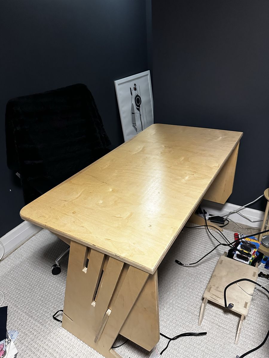 Height Adjustable Wood Desk