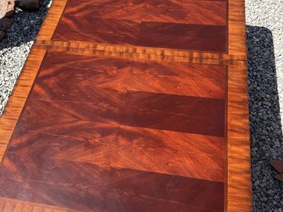 Expandable Wood Dining Table Set + 5 Chairs & Cover
