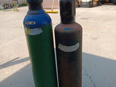 empty oxygen and acetylene tanks