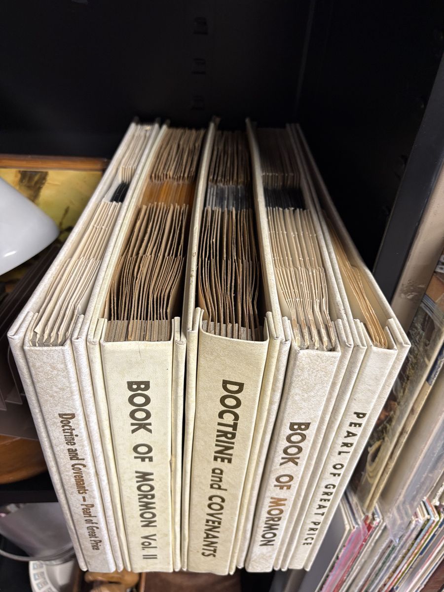Vintage narrated Mormon vinyl records Pearl of Great Price, Doctrine and Covenants   