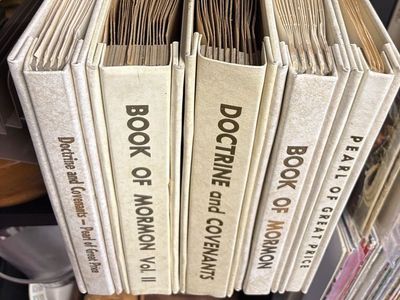 Vintage narrated Mormon vinyl records Pearl of Great Price, Doctrine and Covenants