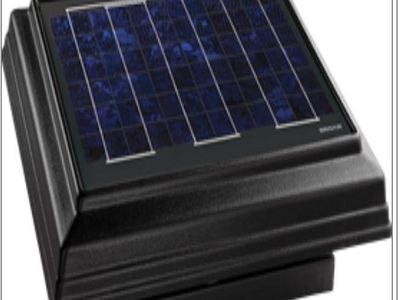 Broan 355CSOBK Solar Powered Attic Ventilator Fan 20W 1600 Sq Ft Black 537 CFM