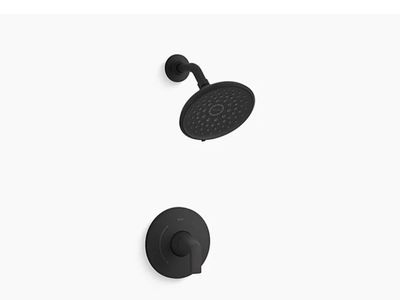 Kohler Cursiva Rite-Temp Pressure-Balancing Bath and Shower Kit Matte Black
