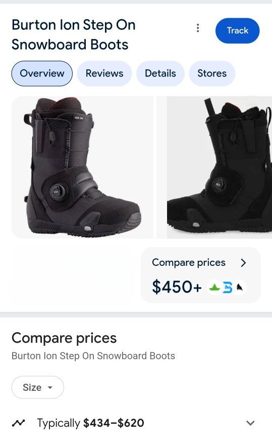 Like New Burton Ion StepOn Snowboard Boots -Mens 9