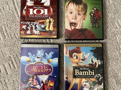101 Dalmatians, Home Alone, Aladdin, Bambi